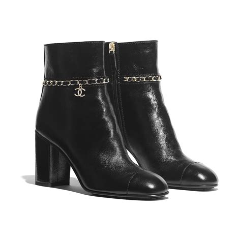 chanel black short boots|chanel shoes short boots.